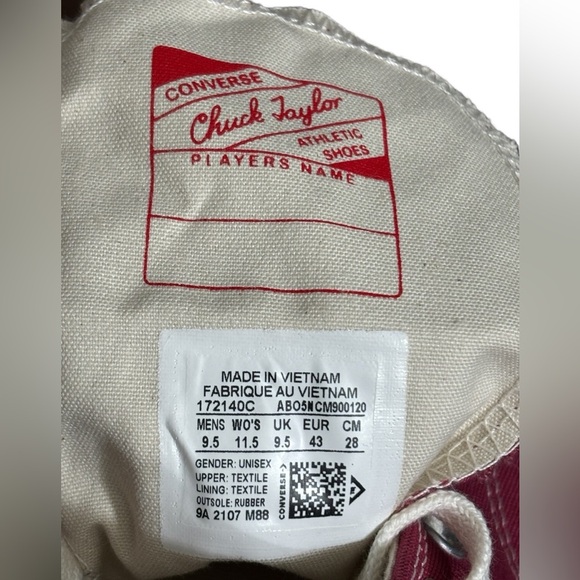 Converse Chuck Taylor 70 High Midnight Hibiscus Pink 172140C Mens 9.5 Women 11.5 - Picture 9 of 12